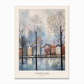 Winter City Park Poster Vondelpark Amsterdam 2 Canvas Print