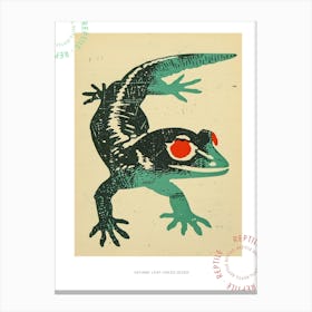 Satanic Leaf Tailed Gecko Bold Block Poster Canvas Print