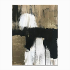 Black And White Abstract Painting 19 Canvas Print