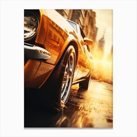 American Muscle Car In The City 019 Canvas Print