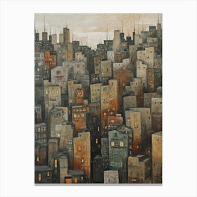 Beijing Kitsch Cityscape Painting 1 Canvas Print