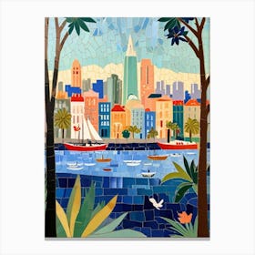 Mosaic Cityscape Canvas Print