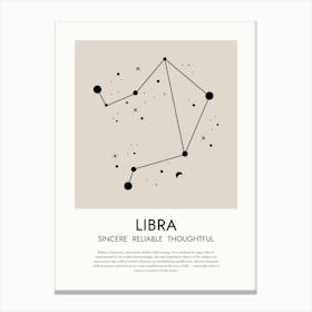 Libra Zodiac Print Canvas Print