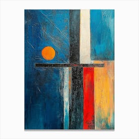 Abstract Strip Painting Canvas Print