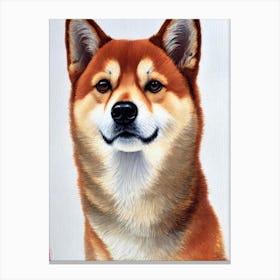 Shiba Inu 3 Watercolour dog Canvas Print