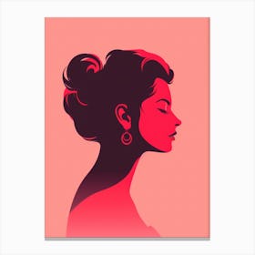 Silhouette Of A Woman 15 Canvas Print