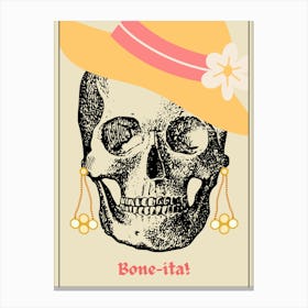 Skull Lady Canvas Print