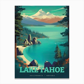 Lake Tahoe California Nevada Travel Canvas Print