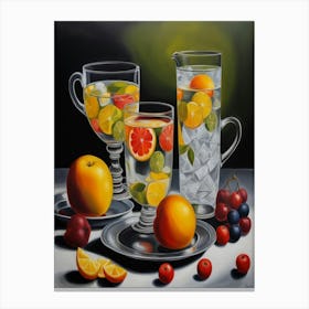 Juice And Fruit Canvas Print