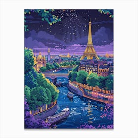 Paris At Night Canvas Print