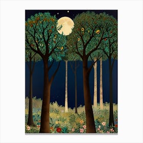 William Morris Moonlight In The Forest 59 Canvas Print