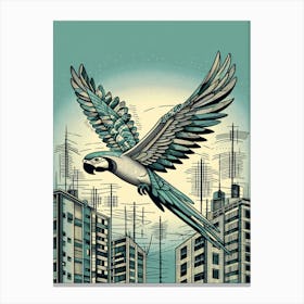 Pico Parrot In Flight Canvas Print