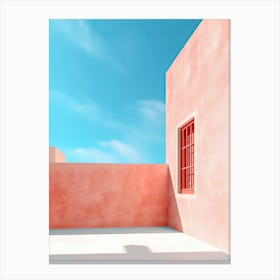 Coral Building Summer Photography Canvas Print