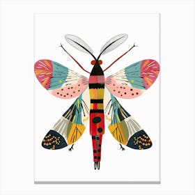 Colourful Insect Illustration Fly 9 Canvas Print