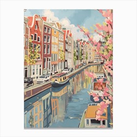Pixten Amsterdam In The Spring By Sabina Fenn Art Print Ar 34 7f65948f 358b 4086 851b 52f6a2a03818 Canvas Print