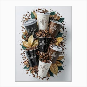 Coffee Cups Canvas Print