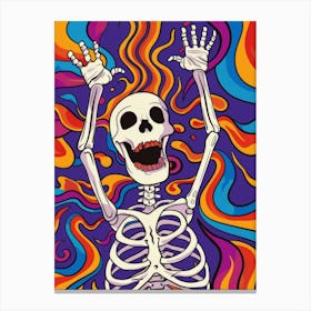 Psychedelic Skeleton 4 Canvas Print