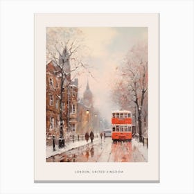 Dreamy Winter Painting Poster London United Kingdom 7 Canvas Print