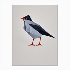 Mockingbird Origami Bird Canvas Print