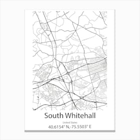 South Whitehall,United States Minimalist Map Lienzo