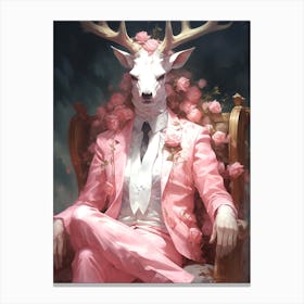 Deer In A Suit Canvas Print