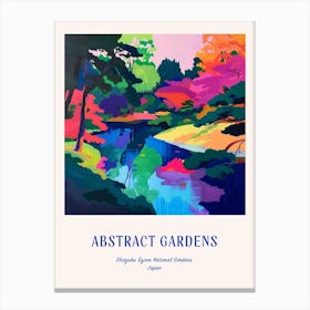 Colourful Gardens Shinjuku Gyoen National Gardens Japan 3 Blue Poster Canvas Print