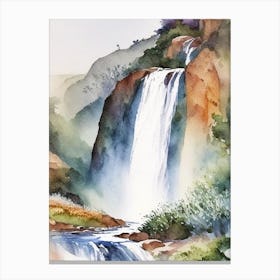 Alamere Falls, United States Water Colour  (2) Canvas Print