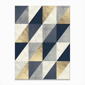 Gray and gold geometry 3 1 Canvas Print