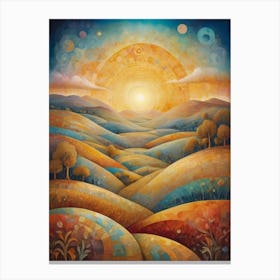 Sunrise In The Valley Canvas Print