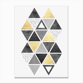 Geometric art with textures 5 Canvas Print