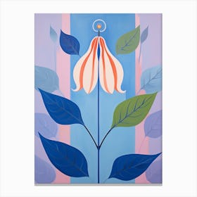 Bluebell 1 Hilma Af Klint Inspired Pastel Flower Painting Canvas Print