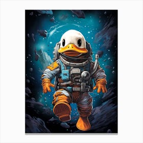 Ducky In Space Canvas Print