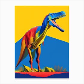 Baryonyx Primary Colours Dinosaur Canvas Print