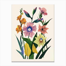 Painted Florals Gladiolus 1 Canvas Print