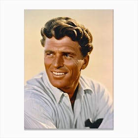 Burt Lancaster Retro Collage Movies Canvas Print