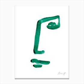 Green Portrait 1 Canvas Print