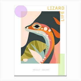 Gecko Abstract Modern Illustration 2 Poster Canvas Print