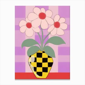 Pansies Flower Vase 5 Canvas Print