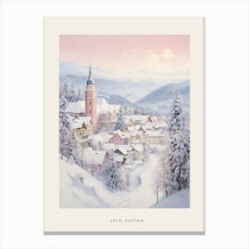 Dreamy Winter Painting Poster Lech Austria 1 Canvas Print