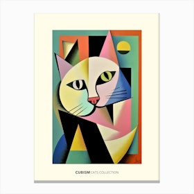 Cubism Cats Collection Picasso Inspired  Canvas Print