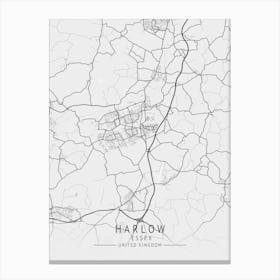 Harlow Map Canvas Print