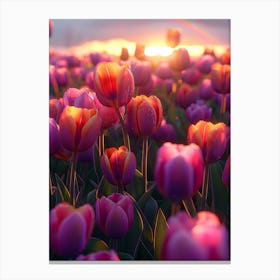 Sunset Tulips Canvas Print