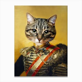 Ivan The Cat With No Fear Pet Portraits Canvas Print