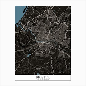 Bristol Black Blue Canvas Print