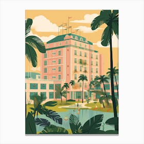 Abidjan Cote D'Ivoire Travel Illustration 2 Canvas Print