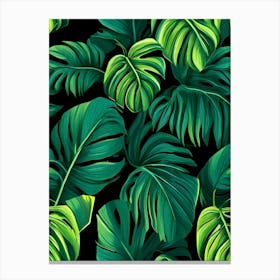 Tropical Leaf Pattern Canvas Print