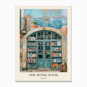 Lisbon Book Nook Bookshop 2 Poster Canvas Print