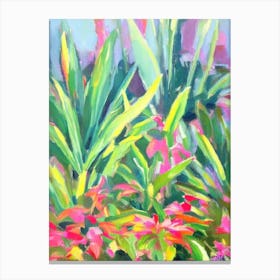 Bromeliad 2 Impressionist Painting Plant Canvas Print
