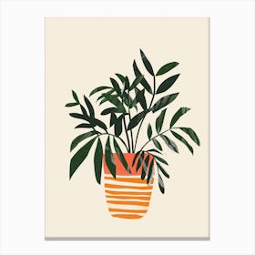 Zebra Plant Minimalist Illustration 6 Canvas Print