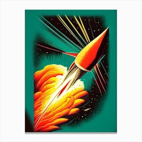 Meteor 2 Vintage Sketch Space Canvas Print